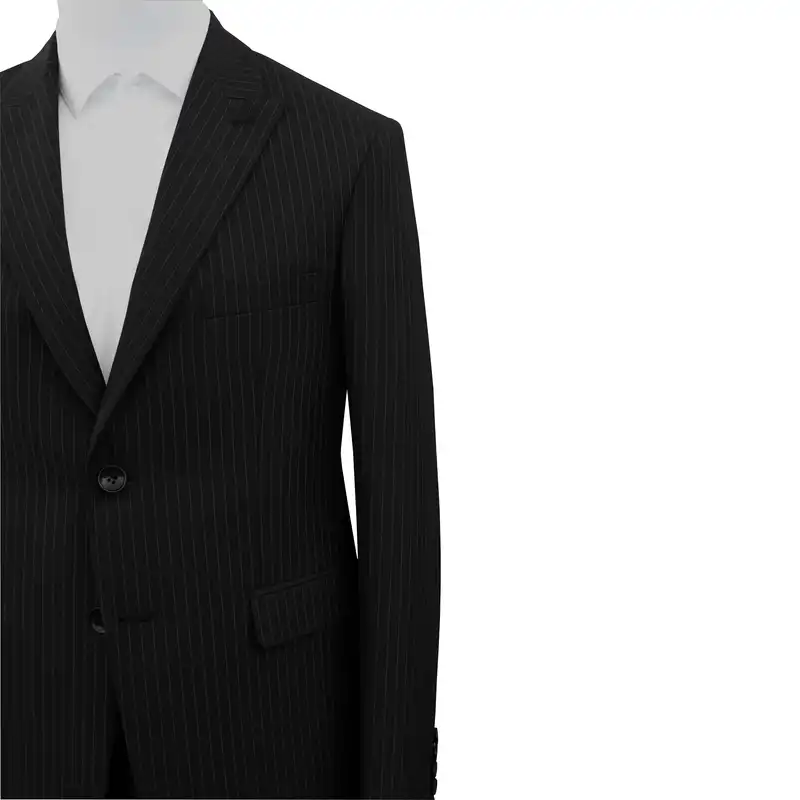 کت و شلوار مردانه مدل یقه بلیزر دیپلمات رگولار فیت کد 210183 رنگ مشکی