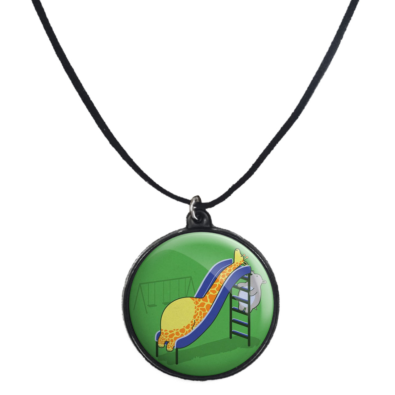 گردنبند پرمانه طرح حیوانات کیوت کد pmb.21471 مدل دو طرفه