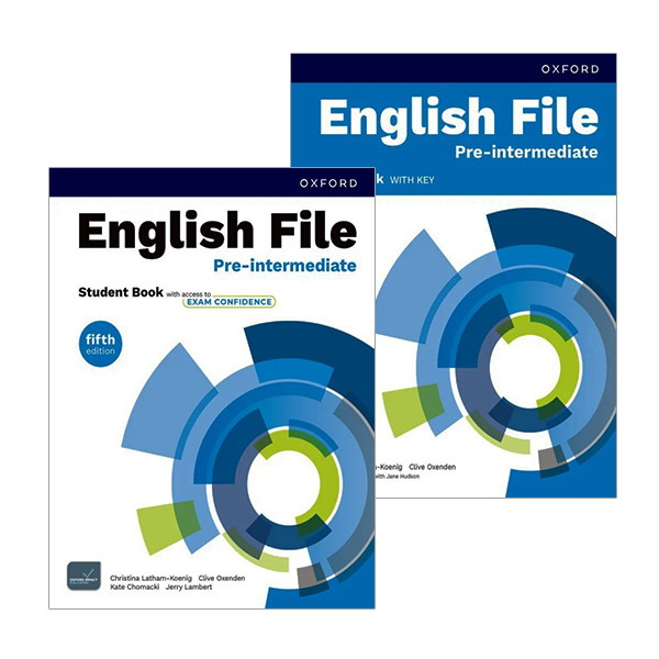 کتاب English File Pre Intermediate 5th Edition اثر جمعی از نویسندگان انتشارات آکسفورد 2 جلدی