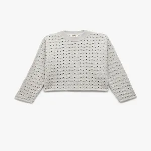 پلیور یقه گرد دخترانه کوتون مدل 6WKG90061HT