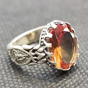 انگشتر نقره مردانه مدل سنگ الکساندریت کد 55