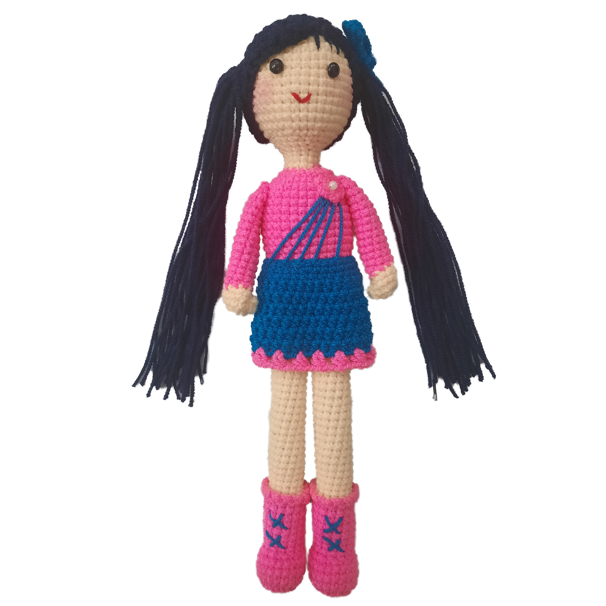 عروسک بافتنی مدل دختر کد 012