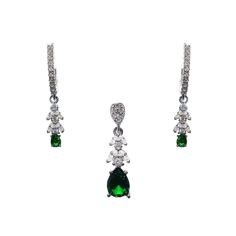 نیم ست نقره زنانه جی تی ای مدل مارکیز اشک نیم ست نقره زنانه جی تی ای مدل مارکیز اشک