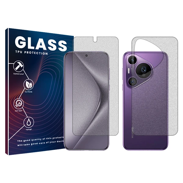 محافظ صفحه نمایش مات گلس مدل Resistant‌ مناسب برای گوشی موبایل هوآوی  Pura 70 Pro به همراه محافظ پشت گوشی