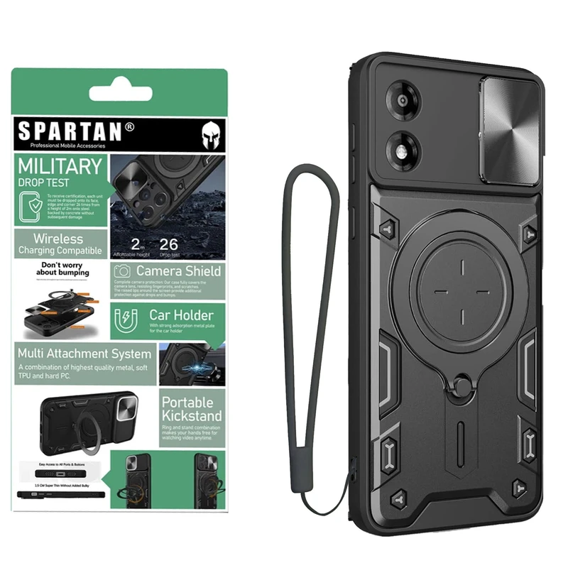 کاور اسپارتان مدل Magnet Ring Strap مناسب برای گوشی موبایل آنر X5 Plus به همراه بند