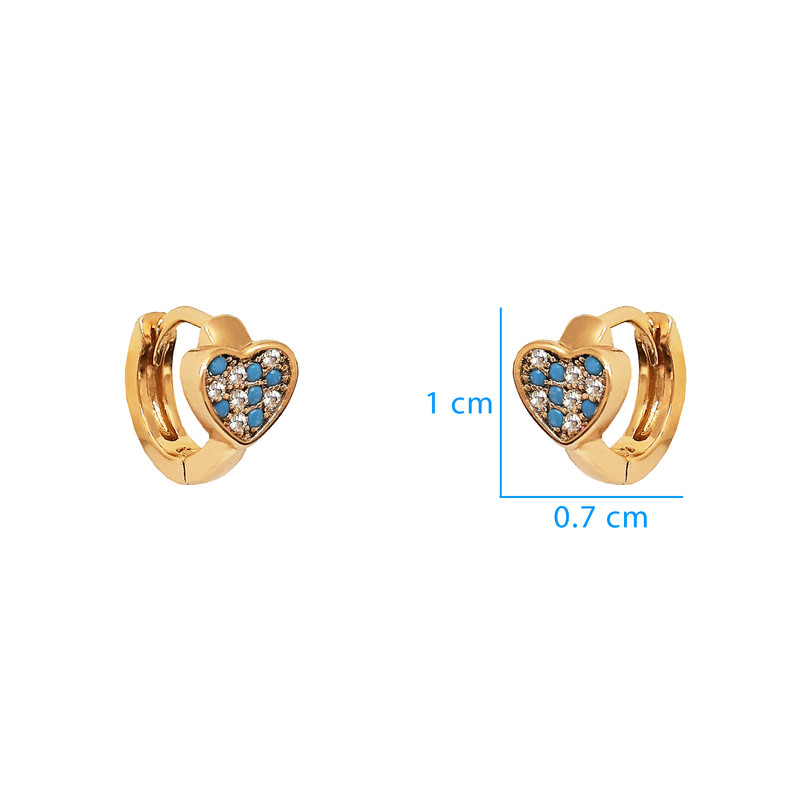 گوشواره دخترانه ژوپینگ مدل قلب کد XP360