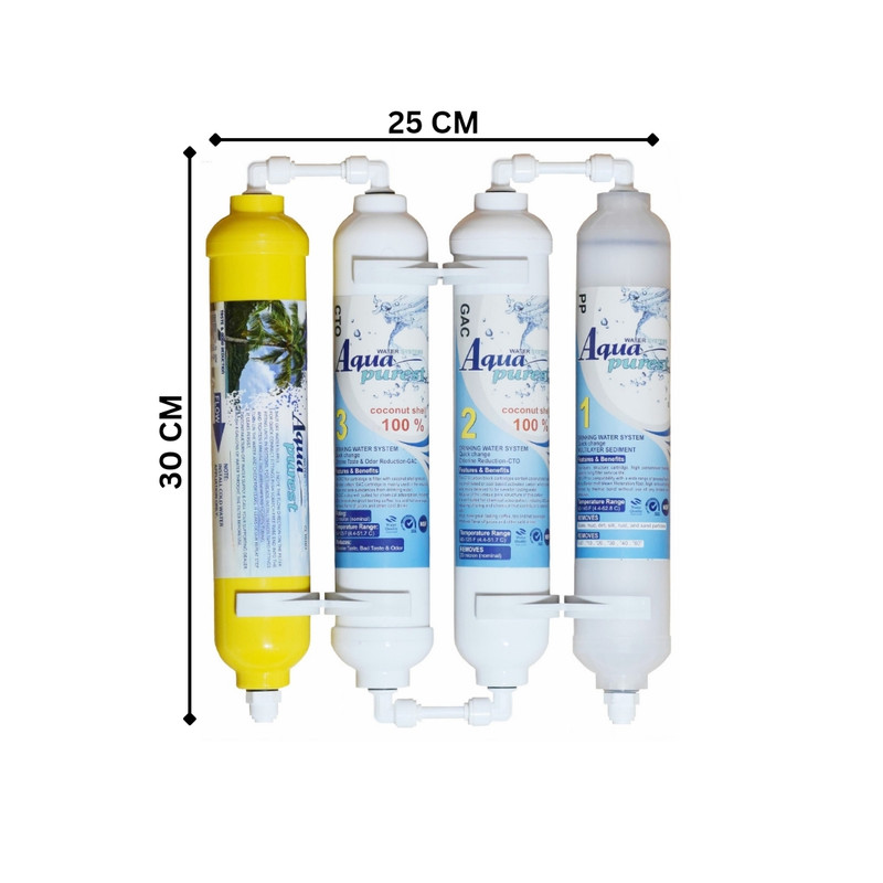 فیلتر تصفیه کننده آب آکوا پیورست شریعتی مدل گیاهی X 400 NEW مجموعه 4 عددی