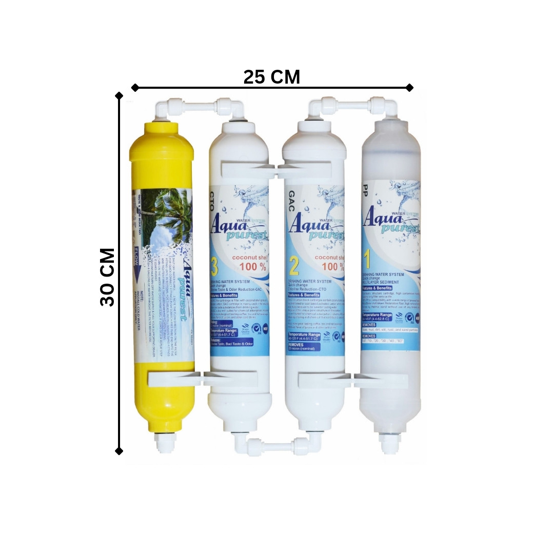 فیلتر تصفیه کننده آب آکوا پیورست شریعتی مدل گیاهی X 800 NEW مجموعه 8 عددی