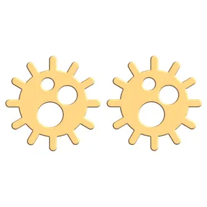گوشواره طلا 18 عیار زنانه فرشته مدل اسلیمی WEL-000098