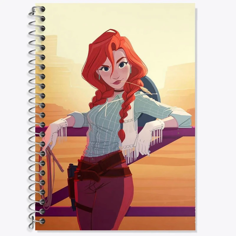 دفتر زبان 50 برگ خندالو مدل سه خط طرح دخترانه کد 25627