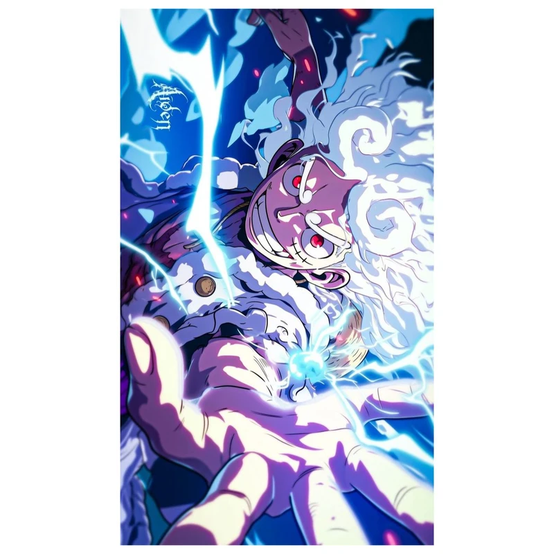 استیکر لپ تاپ و موبایل مدل انیمه طرح وان پیس مانکی دی لوفی one piece Monkey D Luffy کد 6289