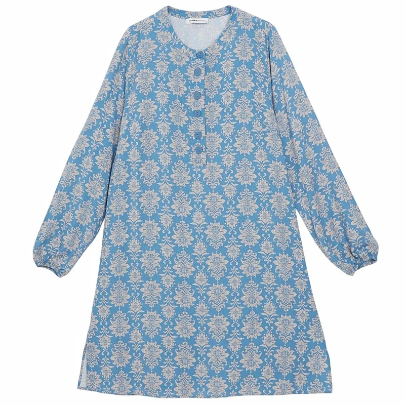 پیراهن یقه دکمه دار زنانه ال سی وایکیکی مدل W44170Z8