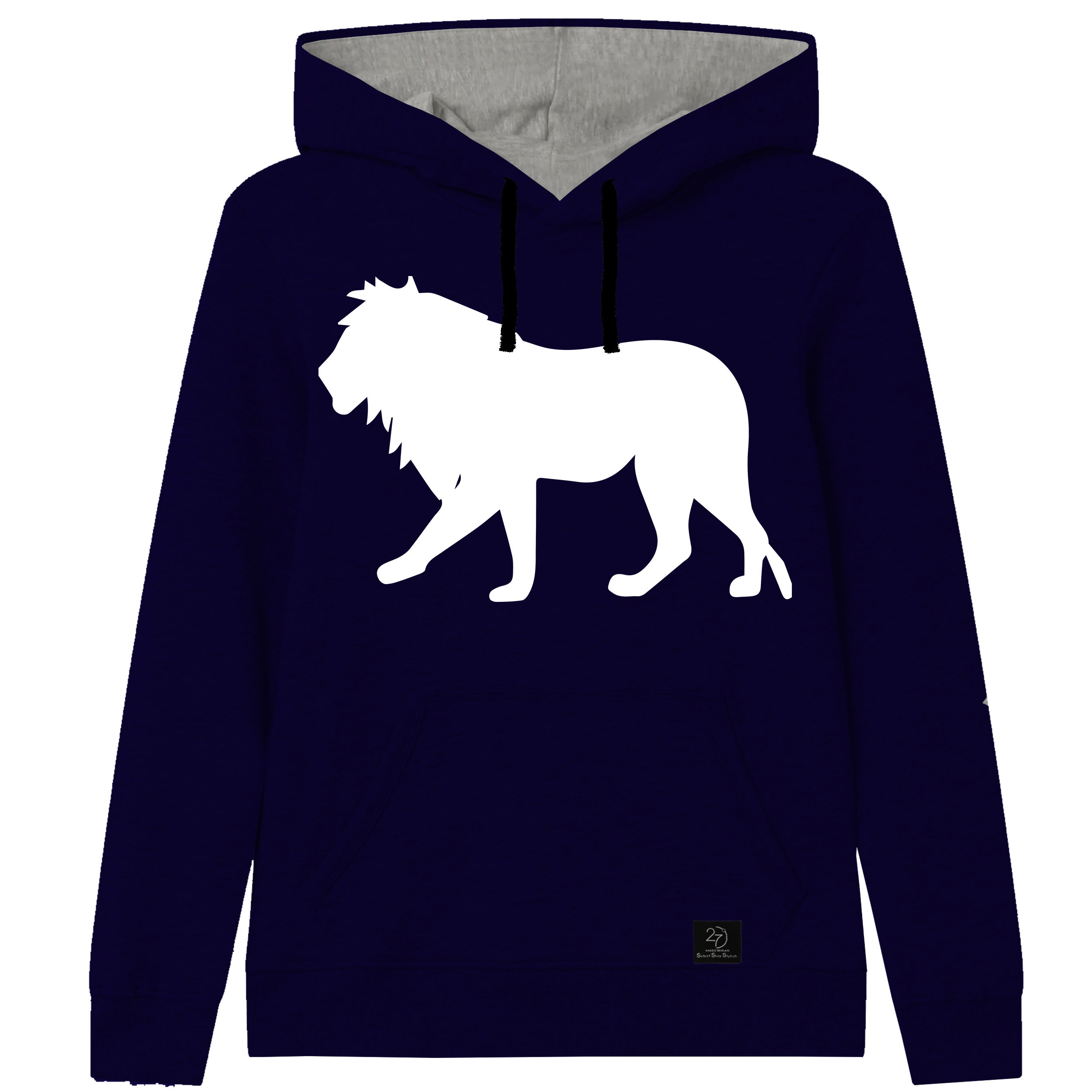 هودی پسرانه 27طرح LION کد J03 رنگ سرمه ای