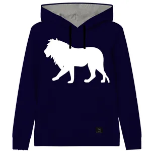 هودی پسرانه 27طرح LION کد J03 رنگ سرمه ای