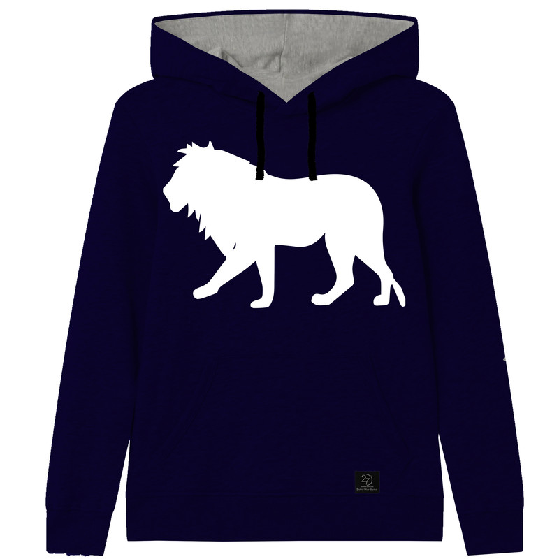 هودی پسرانه 27طرح LION کد J03 رنگ سرمه ای