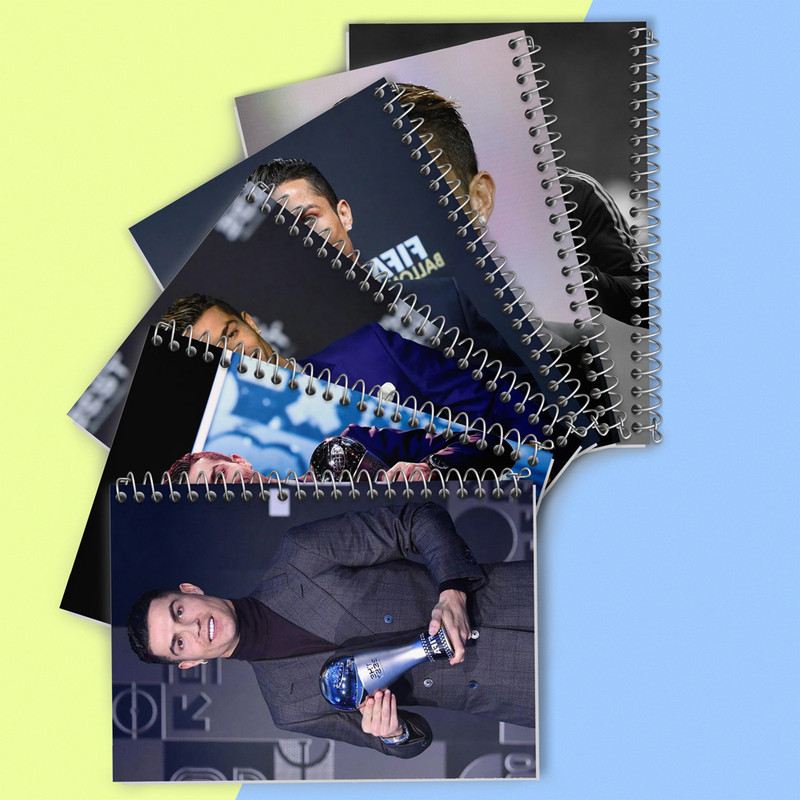 دفتر مشق 50 برگ خندالو طرح کریستیانو رونالدو کد 329 مجموعه 6 عددی