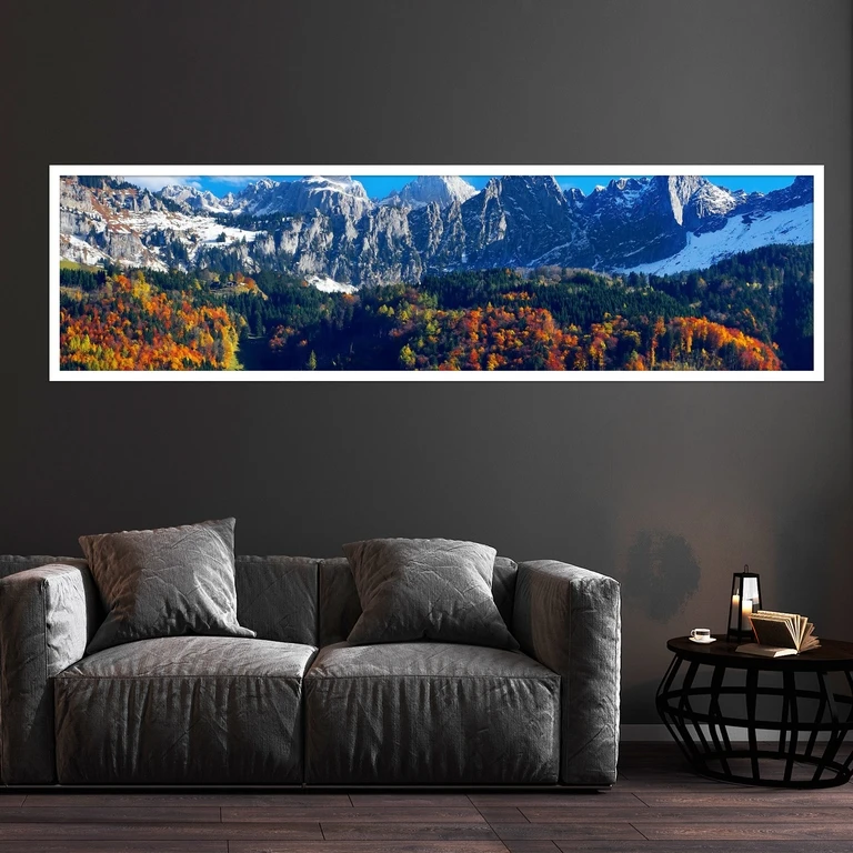 تابلو بکلیت طرح طبیعت کوهستان برفی مدل W-7535