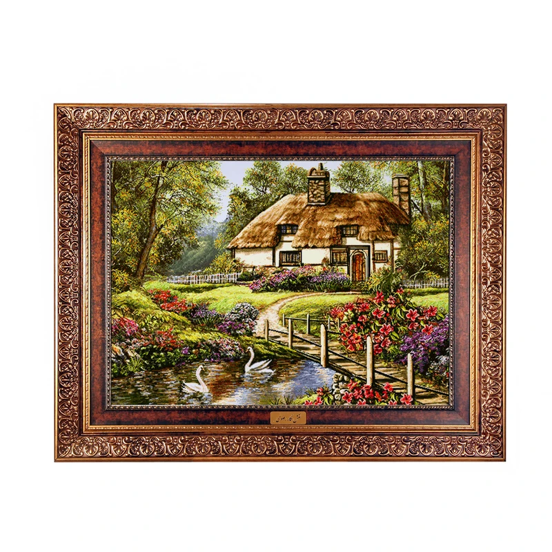 تابلو فرش ماشینی نقش نگار رضوی طرح منظره کد 562KC