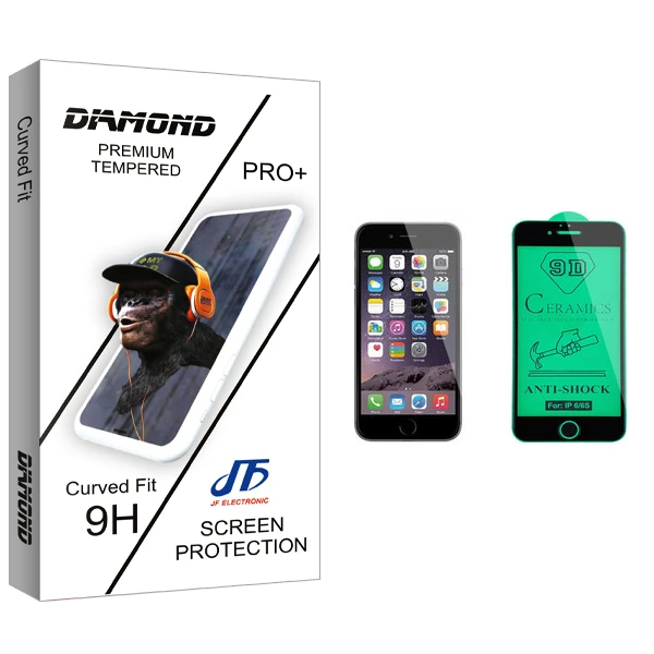 محافظ صفحه نمایش سرامیکی جی اف مدل Diamond glass مناسب برای گوشی موبایل اپل iPhone 6