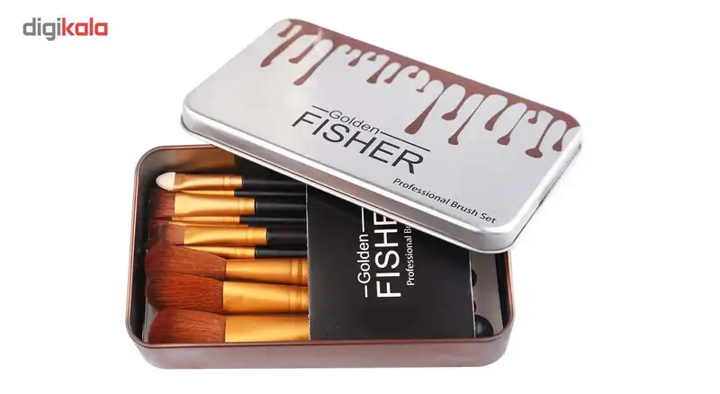 پک برس آرایشی گلدن فیشر مدل 20021 مجموعه 12 عددی