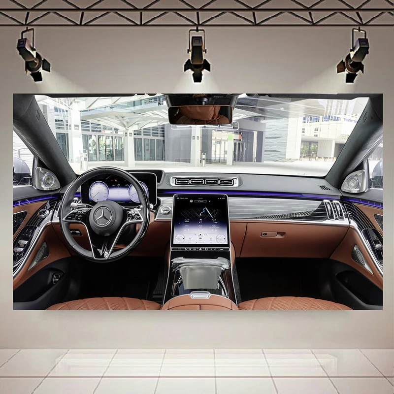 پوستر طرح ماشین مدل کابین بنز S Class کد AR13610