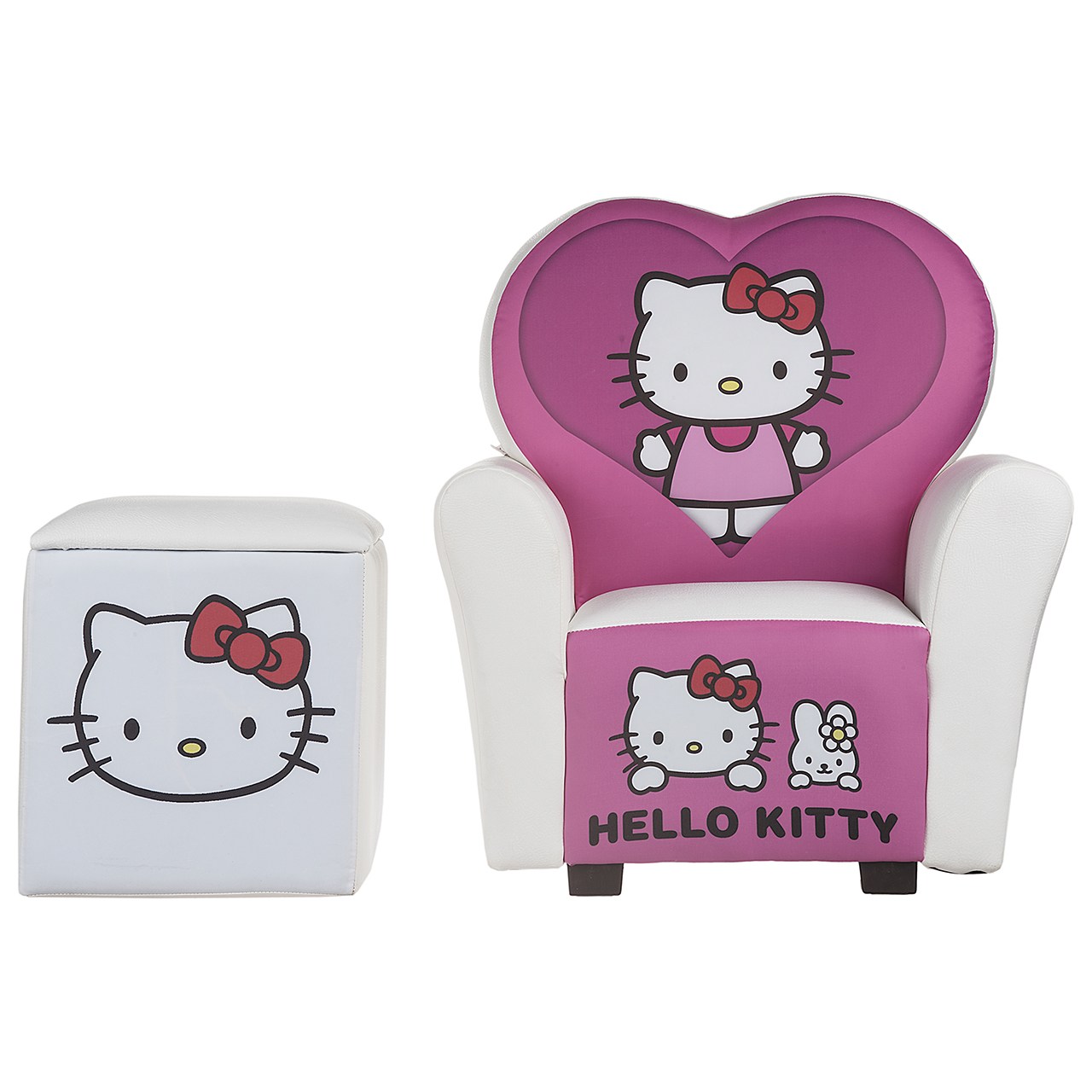 مبل و جلو مبلی کودک پینک مدل Hello Kitty