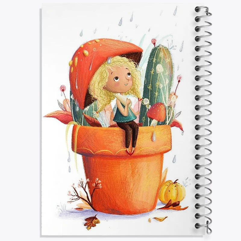 دفتر مشق 100 برگ خندالو طرح دخترانه کد F8371