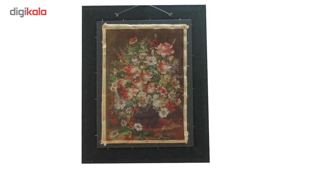 Naghsnegar Razavi machine-made Flower carpet tableau, code 436KC