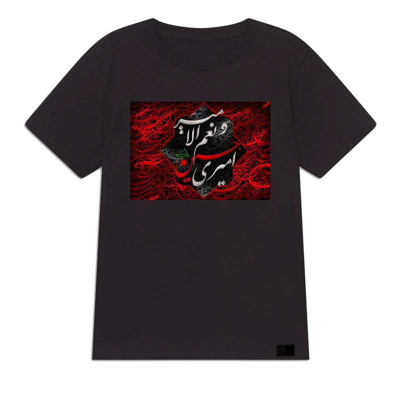 تی شرت پسرانه مدل امیری حسین کد J44 رنگ مشکی