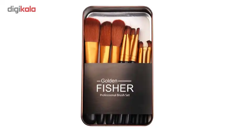 پک برس آرایشی گلدن فیشر مدل 20021 مجموعه 12 عددی