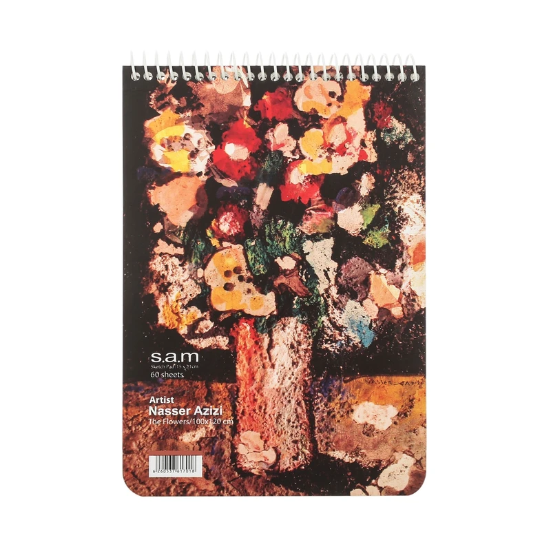 دفتر طراحی 60 برگ سم طرح THE FLOWERS