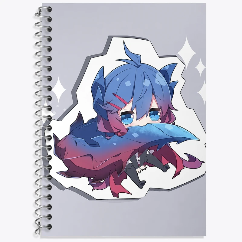 دفتر زبان 50 برگ خندالو مدل دو خط طرح بازی شکارچی هیولا (Monster Hunter) کد 33234