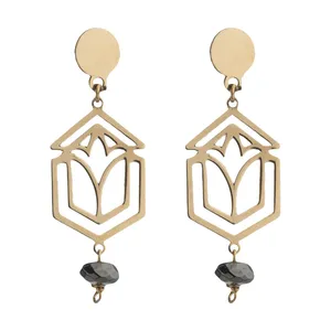 گوشواره طلا 18 عیار زنانه قیراط مدل مروارید کد GH4049