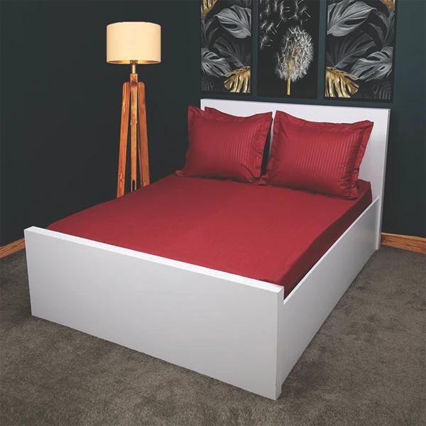 سرویس ملحفه مدل هتلی نخ پنبه کد 1 یک نفره 2 تکه