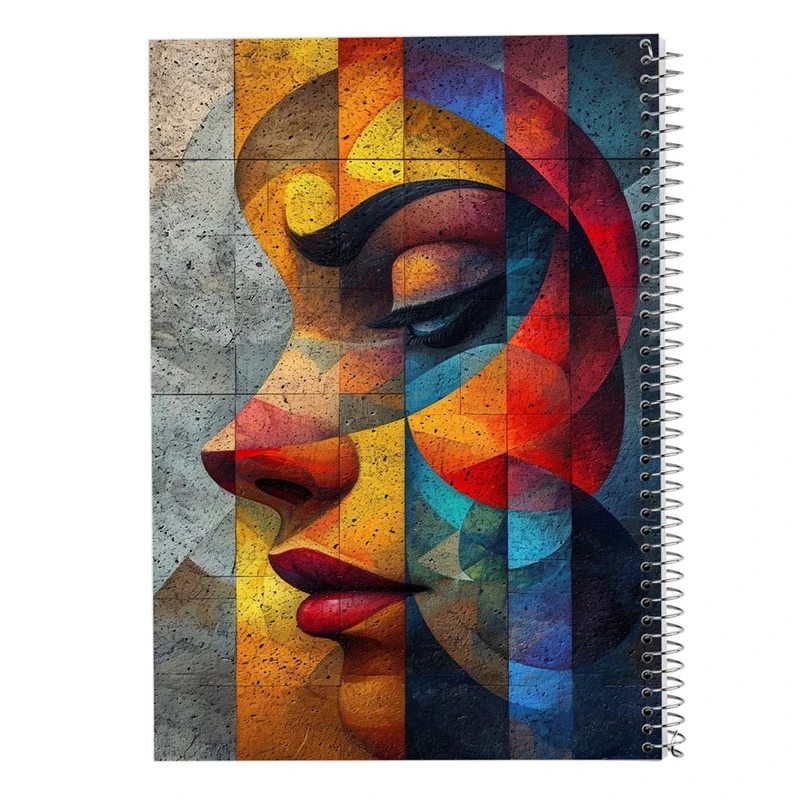 دفتر ژورنال نویسی 50 برگ مدوپد مدل نقطه ای طرح اشکال فانتزی کد DF16113