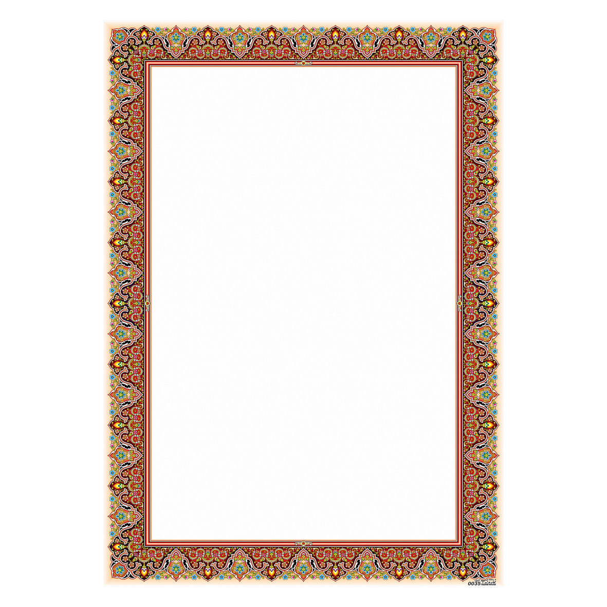 کاغذ تذهیب A4 خانه تذهیب طرح ماهی کد 0035 بسته 20 عددی