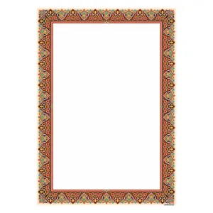 کاغذ تذهیب A4 خانه تذهیب طرح ماهی کد 0035 بسته 20 عددی