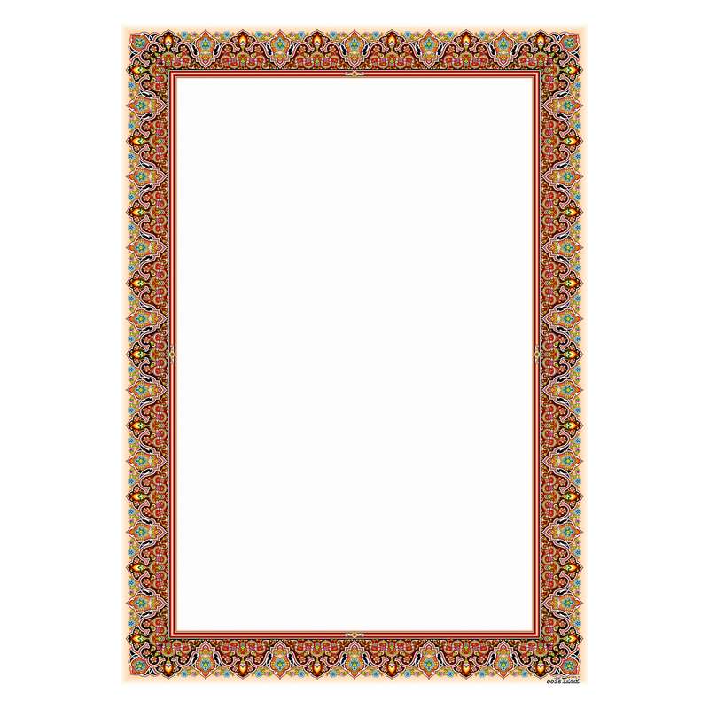 کاغذ تذهیب A4 خانه تذهیب طرح ماهی کد 0035 بسته 20 عددی