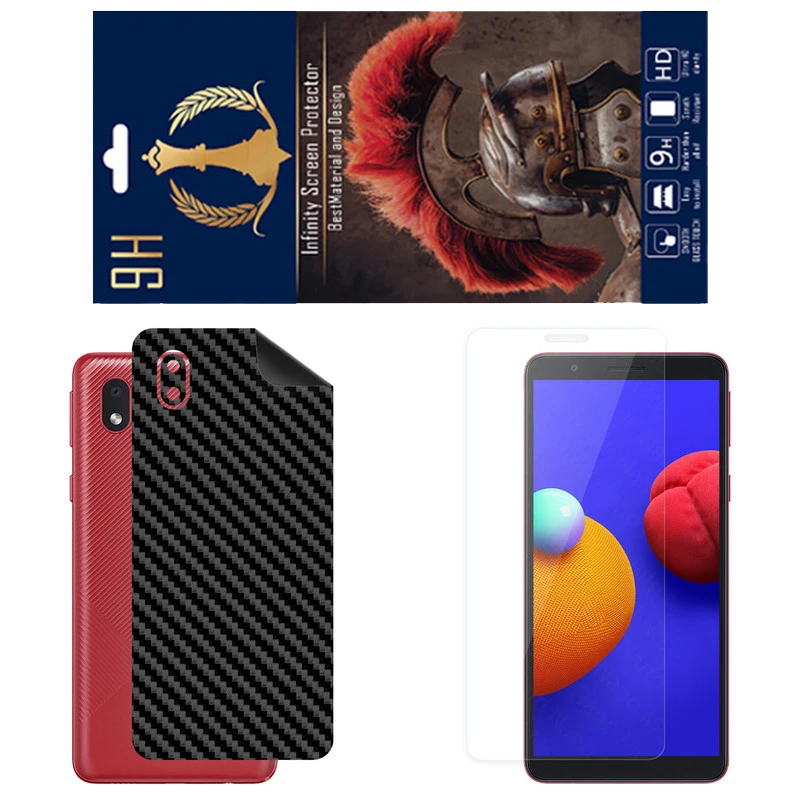 برچسب پوششی اینفینیتی مدل FC مناسب برای گوشی موبایل سامسونگ Galaxy A01 Core به همراه محافظ صفحه نمایش 