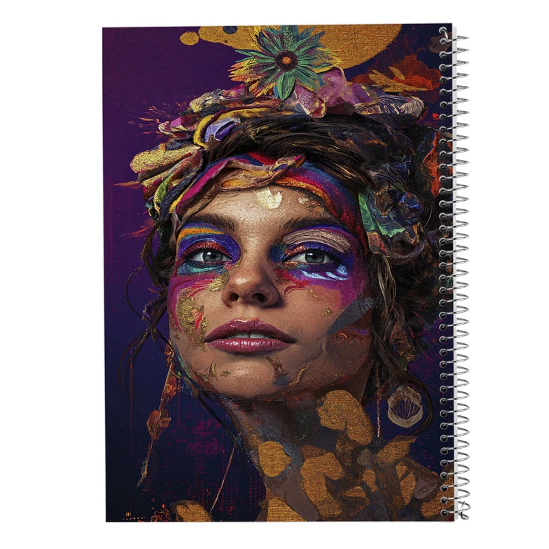 دفتر ژورنال نویسی 50 برگ مدوپد مدل نقطه ای طرح دختر کد DF14365