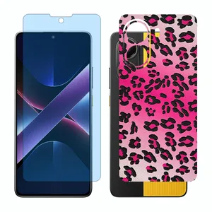 Glass Together model matte anti blue screen protector suitable for Xiaomi Poco X7 Pro mobile phone with back cover sticker