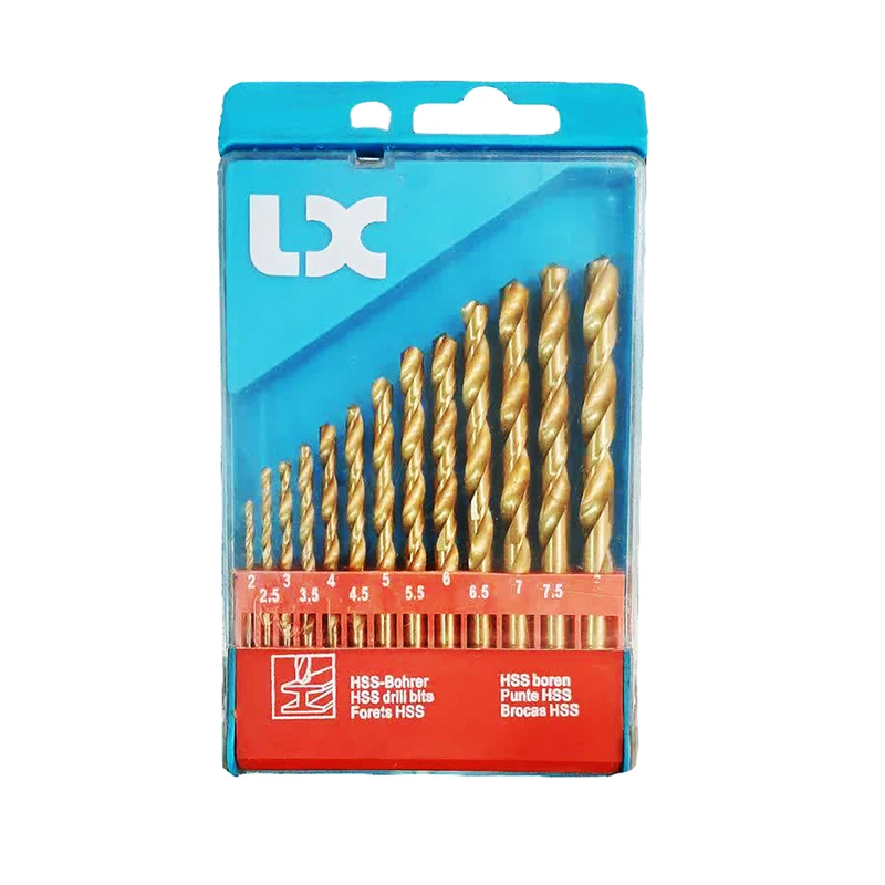 مجموعه 13 عددی مته قاب دار اهن ال ایکس مدل HSS 2-8 mm