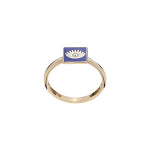 انگشتر طلا 18 عیار زنانه گلدم مدل چشم R-3090104