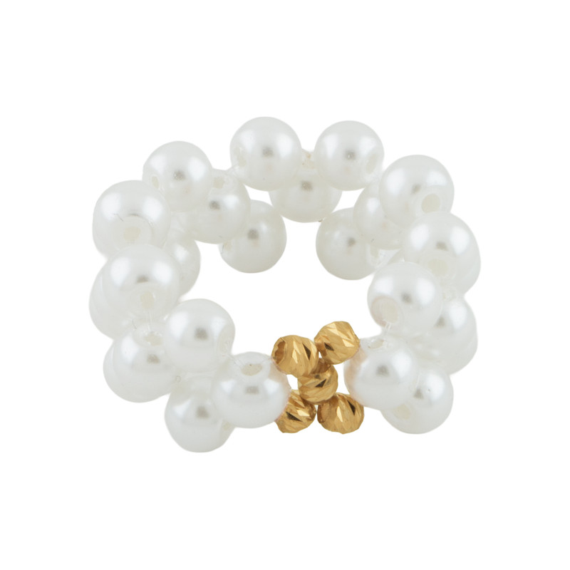 انگشتر طلا 18 عیار زنانه پولک مدل گوی برنارد مدل A سایز 54