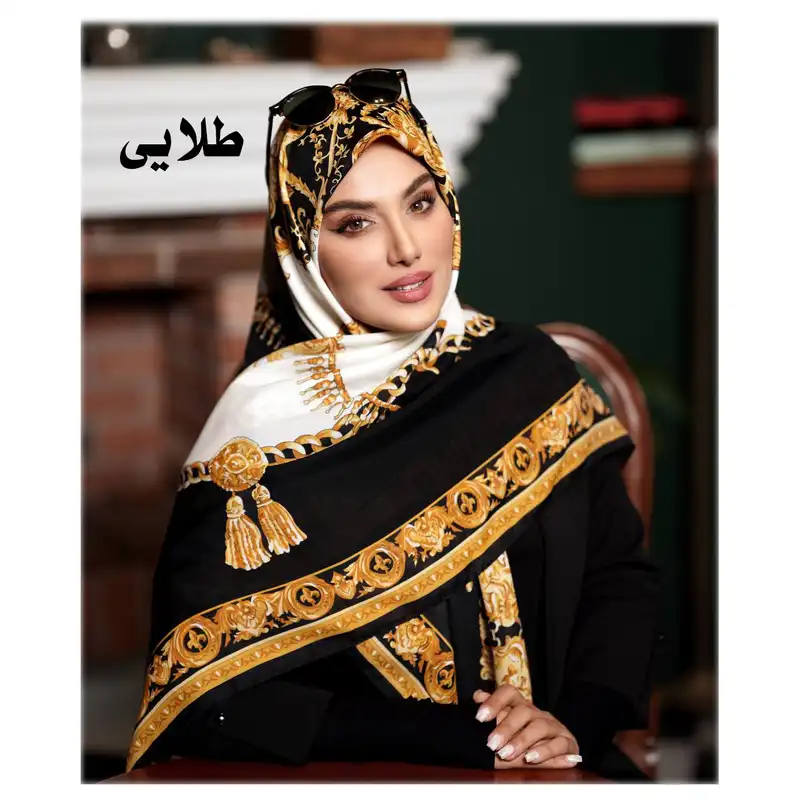 روسری زنانه مدل نخ وال قوراه بزرگ منگوله دار کد 32