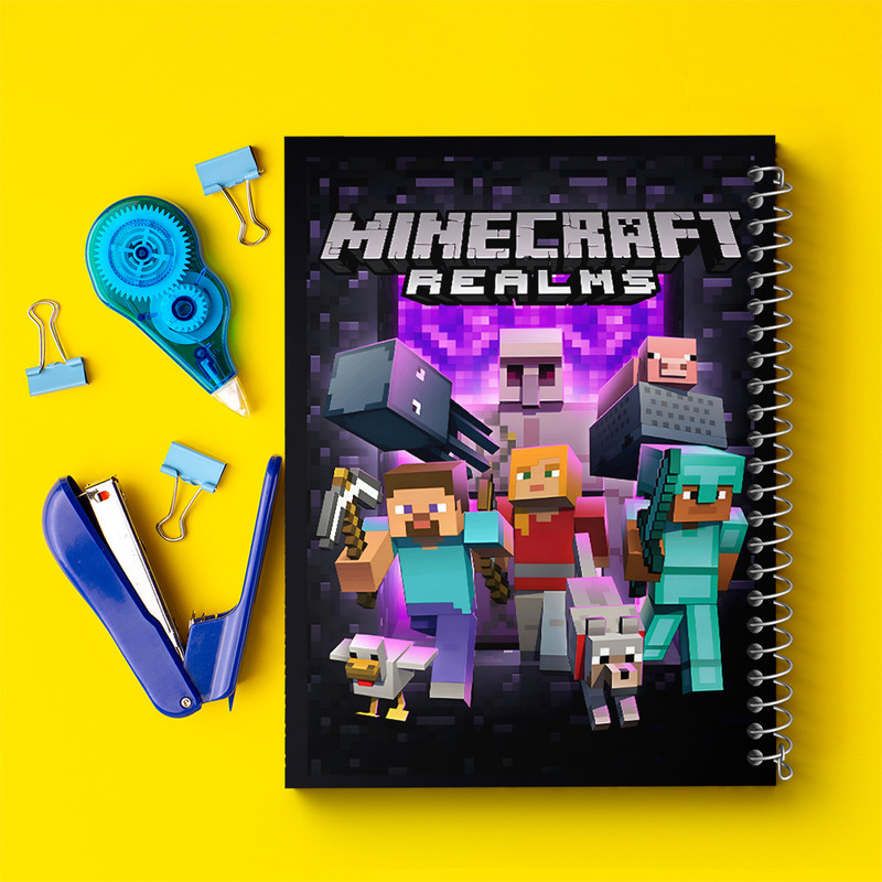 دفتر مشق 50 برگ خندالو طرح ماینکرافت (Minecraft) کد N5193