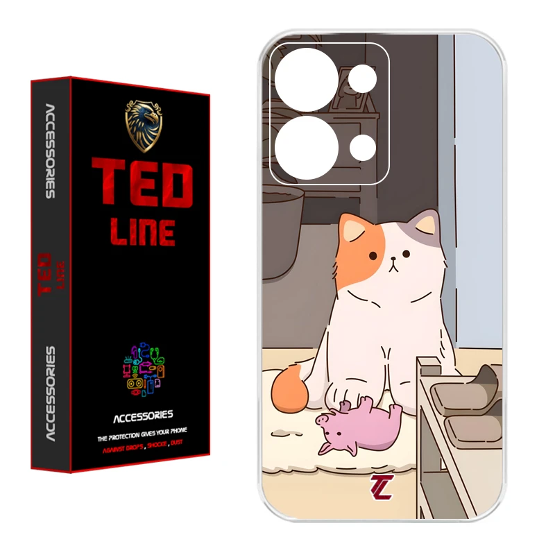 کاور تدلاین طرح گربه کد 1192 مناسب برای گوشی موبایل شیائومی Redmi Note 13 4G