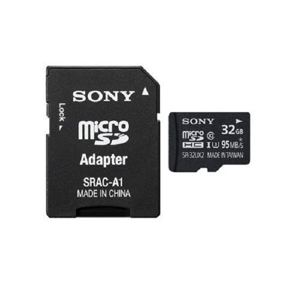 کارت حافظه microSDHC سونی مدل SR-32UX2A کلاس 10استاندارد UHS-I U1 سرعت 95MBps ظرفیت 32 گیگابایت به همراه آداپتور SD