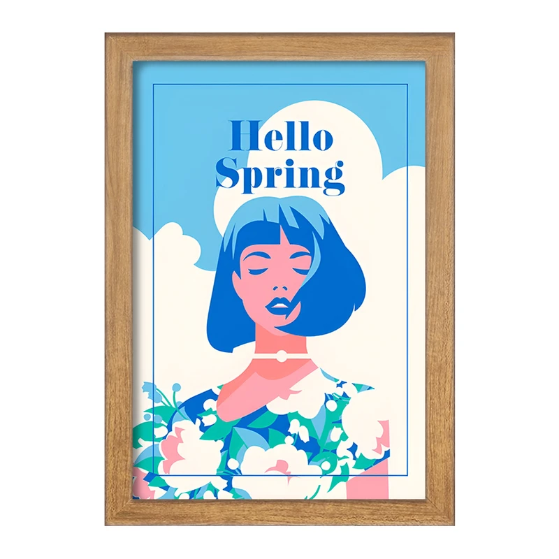 تابلو خندالو مدل سلام به بهار کد F8850