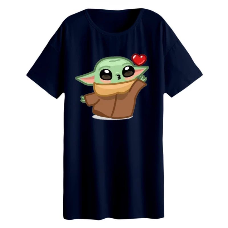 تی شرت لانگ زنانه مدل بیبی یودا  